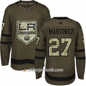 Män Ishockey Los Angeles Kings Tröja Alec Martinez 27 Adidas 2017-2018 Camo Grön Authentic